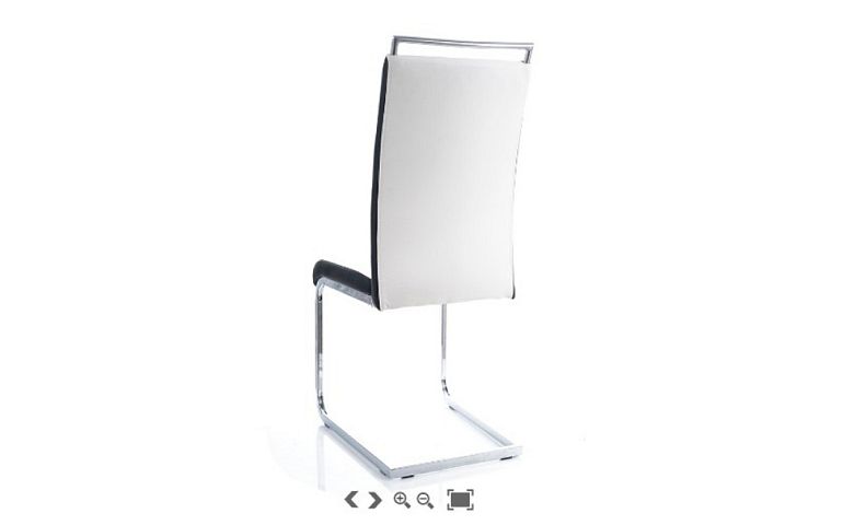 Jídelní židle, H441, ekokůže bílá/lem černá