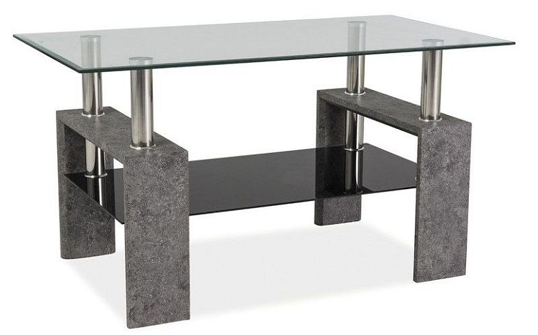 Lisa III Konferenční stolek, šedý kámen/sklo