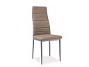 Jídelní židle, H261 Bis Alu, tmavě béžová/nohy aluminium