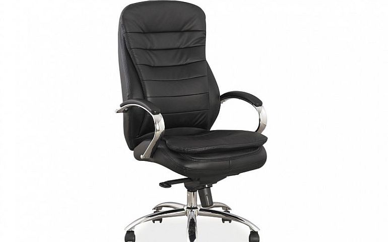 Q-154 Kancelářská židle, Kůže černá