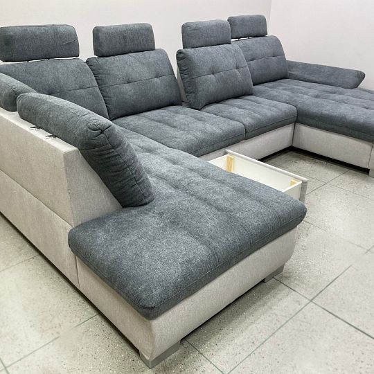 Creatio U Sedací souprava, pravá, tmavě šedá/šedá