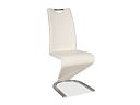 Jídelní židle, H-090, bílá ekokůže/chrom