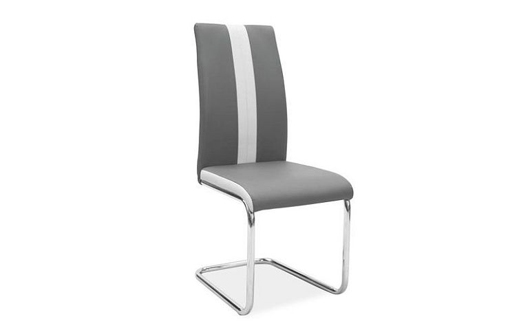 Jídelní židle, H-200, šedá/bílá
