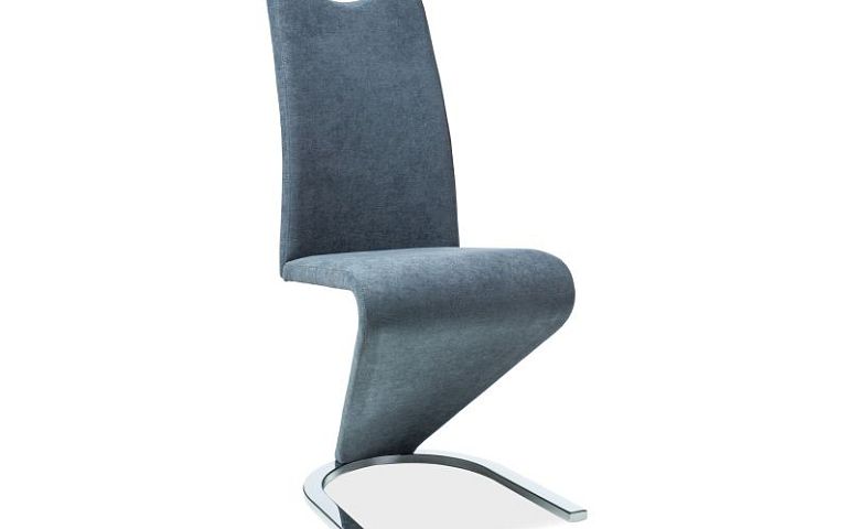 Jídelní židle, H-090, tmavě šedá látka/chrom