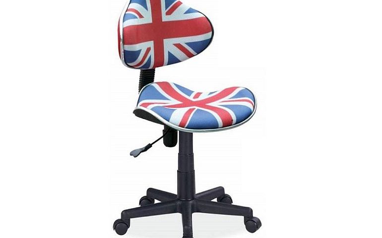 Q-G2 kancelářská židle, vlajka, červená/modrá
