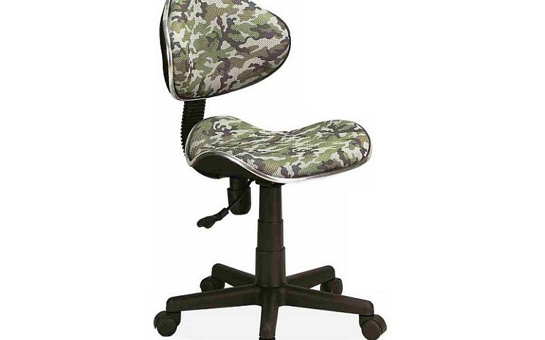 Q-G2 kancelářská židle, maskáč, zelená/béžová