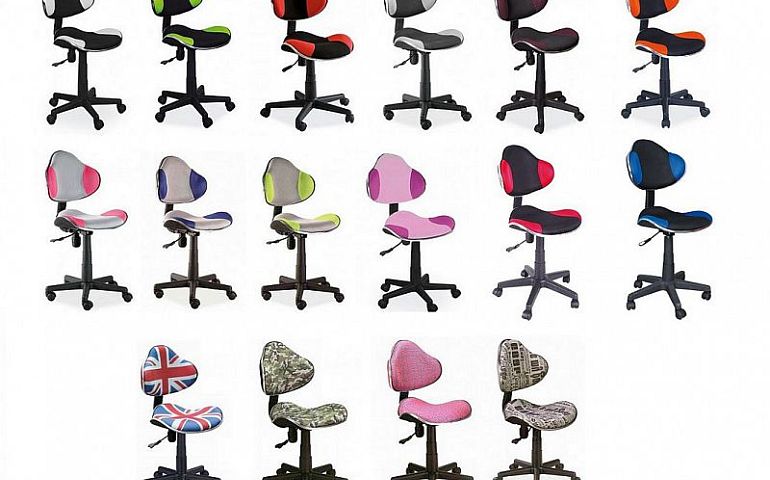 Q-G2 Dětská židle, růžová/vzor