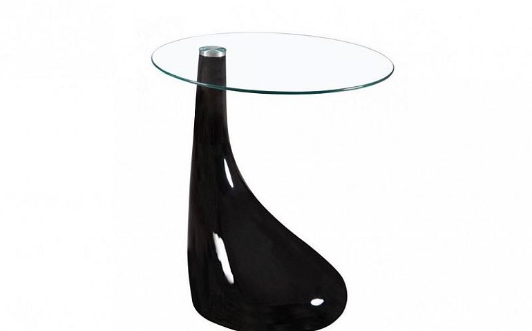 LULA konferenční stolek, černá/čiré sklo
