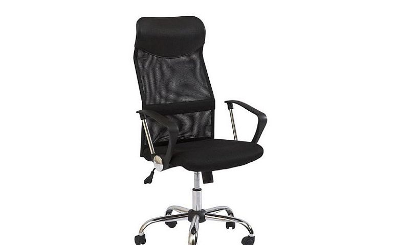 Q-025 Kancelářská židle, černá ekokůže