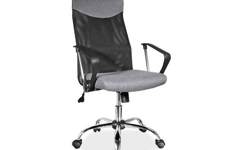 Q-025 Kancelářská židle, černá/šedá