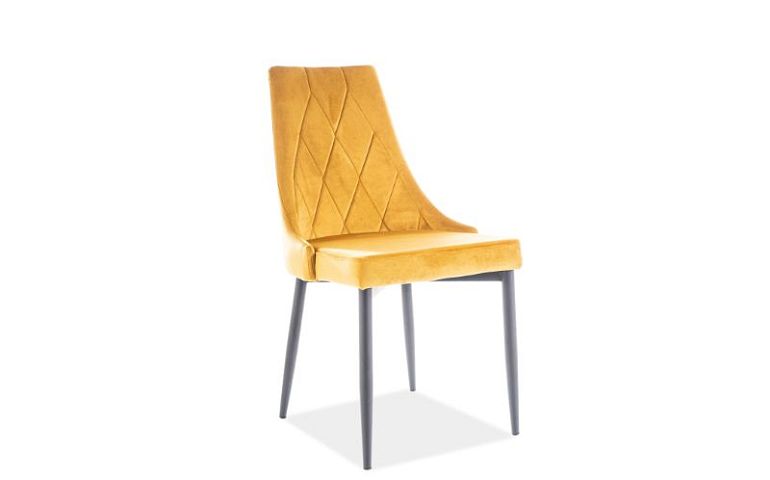 Jídelní židle, Trix B Velvet, žlutá