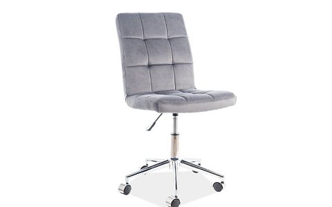 Q-020 VELVET kancelářská židle, šedá