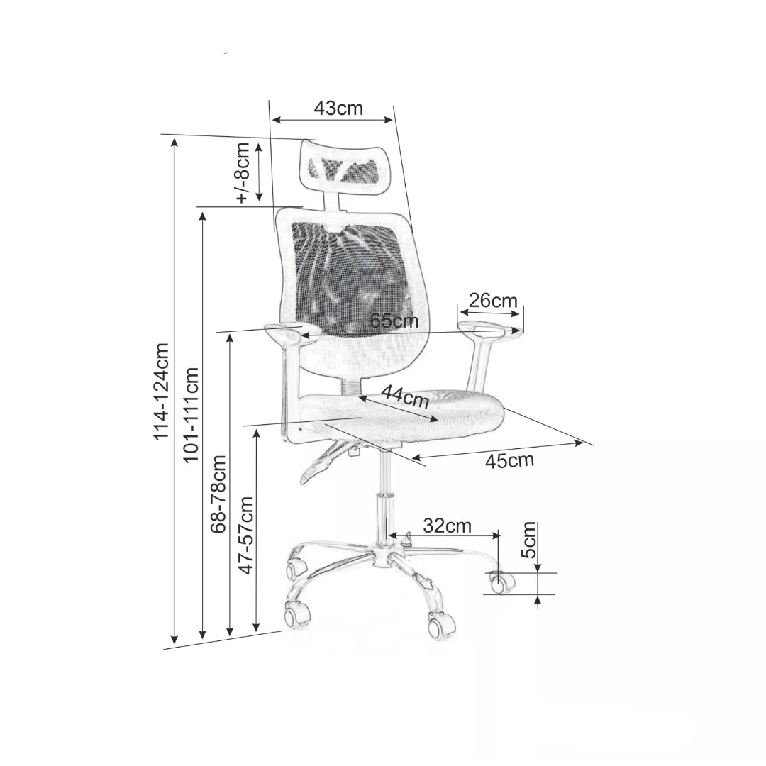 QUADRO 118 kancelářské křeslo, šedá