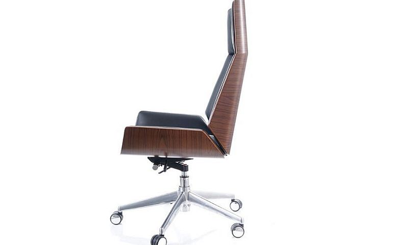 MARYLAND kancelářská židle, černá/ořech