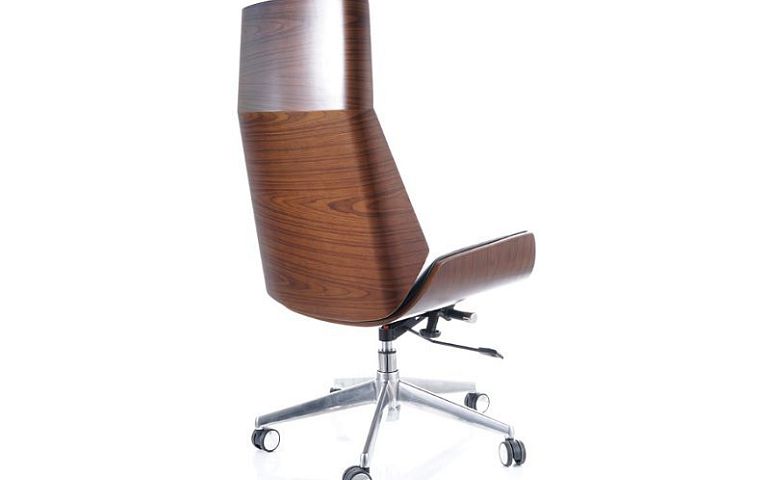 MARYLAND kancelářská židle, černá/ořech