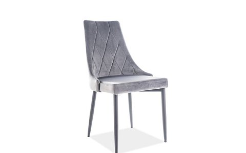 Jídelní židle, Trix B Velvet, šedá