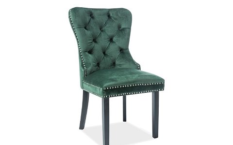 Jídelní židle, August Velvet, zelená