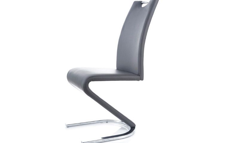 Jídelní židle, H-090, šedá ekokůže/chrom
