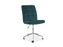 Q-020 VELVET kancelářská židle, tmavě zelená