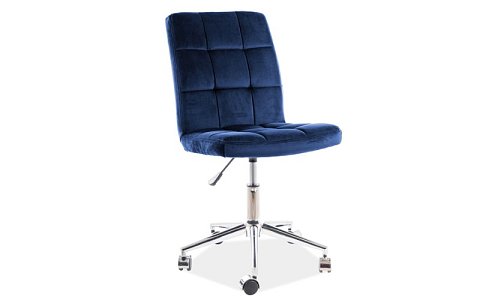 Q-020 VELVET kancelářská židle, tmavě modrá