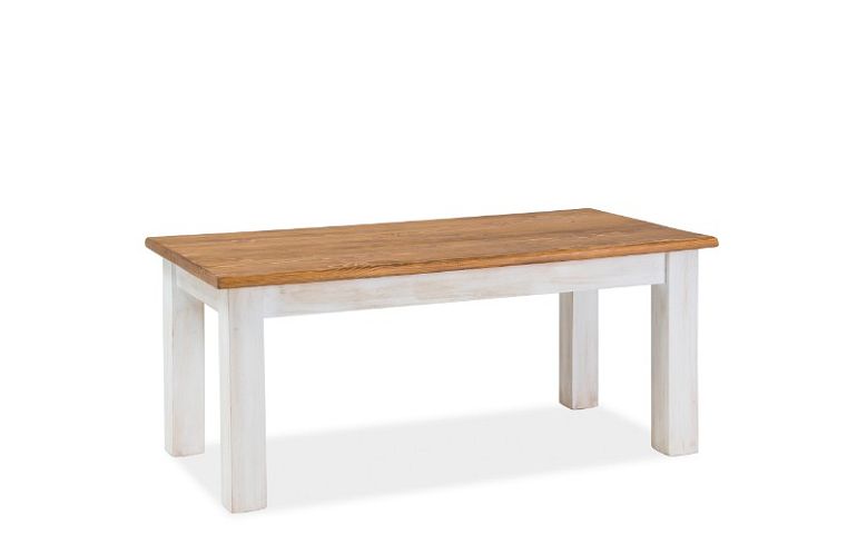 PROVANCE NEW rozkládací jídelní stůl, dub medový/borovice bílá patina