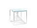 FLAME B - konferenční stolek, nerez stříbrný/tvrzené sklo