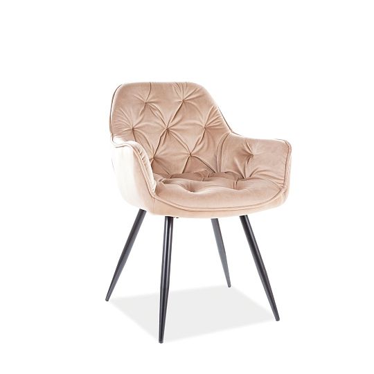 TRENDY CHERRY jídelní židle, béžová Bluvel 28/černá kov