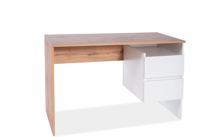BARBORA 4 psací stůl, dub wotan/bílá mat