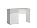 FULIA B01 psací stůl, bílá alpská/světle šedá/šedá lesk