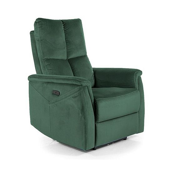 NEO VELVET M masážní relaxační křeslo, elektrické, zelená