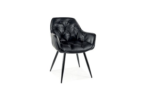 TRENDY CHERRY jídelní židle, černá/černá kov