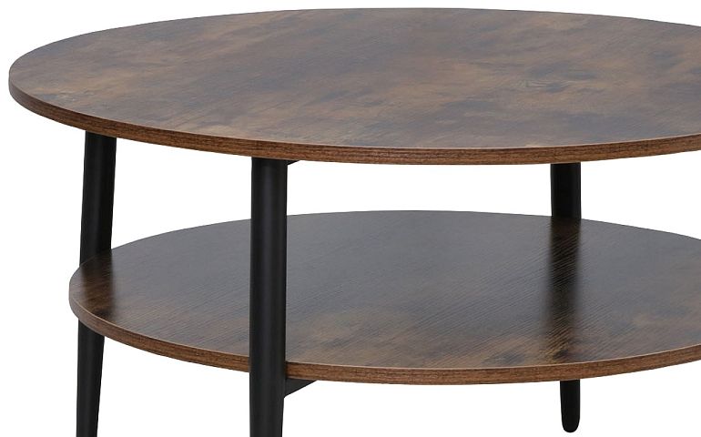 TRENDY ELINOR A konferenční stolek, hnědá rustik/černá mat
