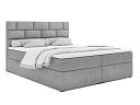 SYLVIA čalouněná postel 180 + topper, výška lehu 65 cm, světle šedá