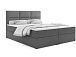 ANASTÁZIE čalouněná postel 180 + topper, výška lehu 65 cm, šedá