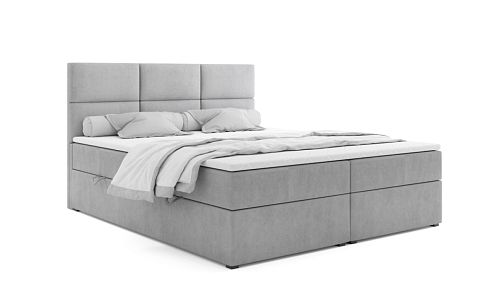 ANASTÁZIE čalouněná postel 180 + topper, výška lehu 60 cm, krémová