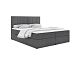 ALOE čalouněná postel 180 + topper, výška lehu 65 cm, šedá