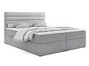 MONTEROSA čalouněná postel 180 + topper, výška lehu 65 cm, světle šedá