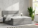 MONTEROSA čalouněná postel 180 + topper, výška lehu 65 cm, krémová