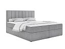 MELVA KLASIK čalouněná postel 180 + topper, výška lehu 54 cm, světle šedá