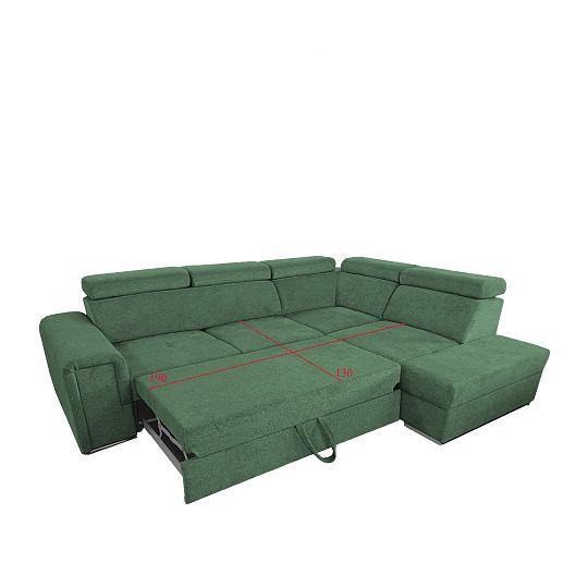 MADERA II rohová sedací souprava, levá, olivová