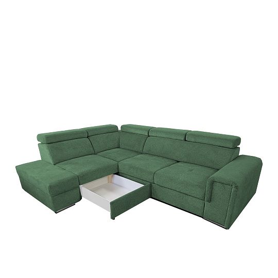MADERA II rohová sedací souprava, pravá, olivová