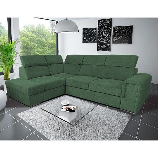 MADERA II rohová sedací souprava, pravá, olivová