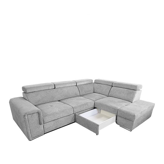 MADERA II rohová sedací souprava, levá, šedá