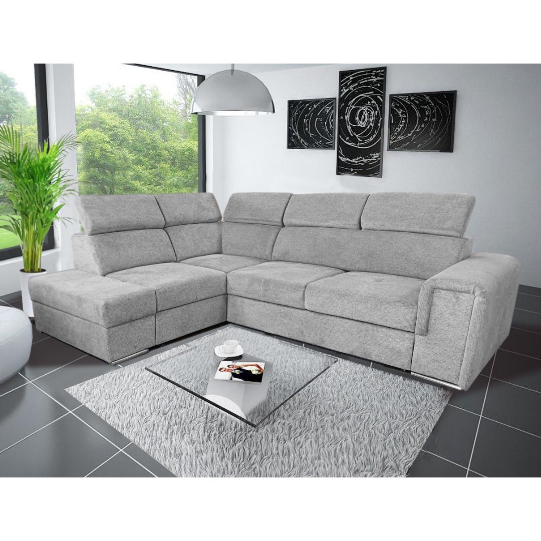 MADERA II rohová sedací souprava, pravá, šedá
