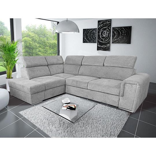 MADERA II rohová sedací souprava, pravá, šedá