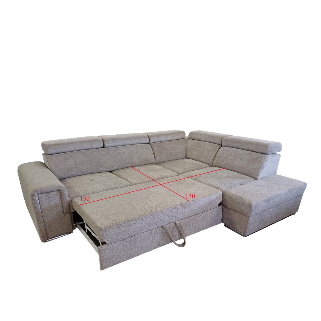 MADERA II rohová sedací souprava, levá, hnědá