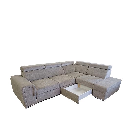 MADERA II rohová sedací souprava, levá, hnědá