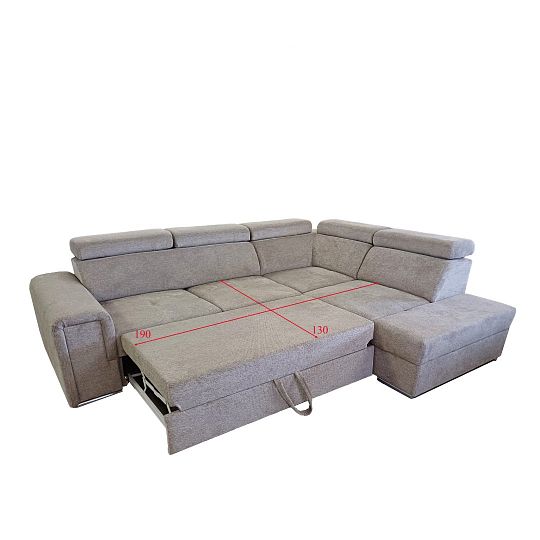 MADERA II rohová sedací souprava, levá, hnědá