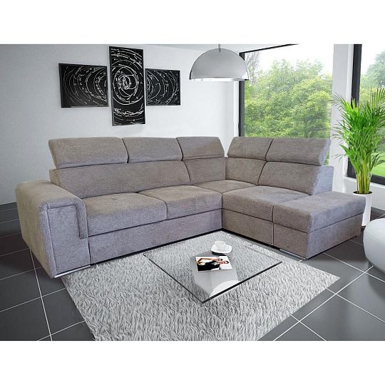 MADERA II rohová sedací souprava, levá, hnědá