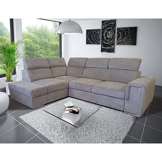 MADERA II rohová sedací souprava, pravá, hnědá